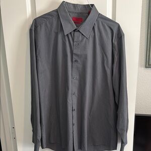 Alfani Gray Dress Shirt with Pointed Collar